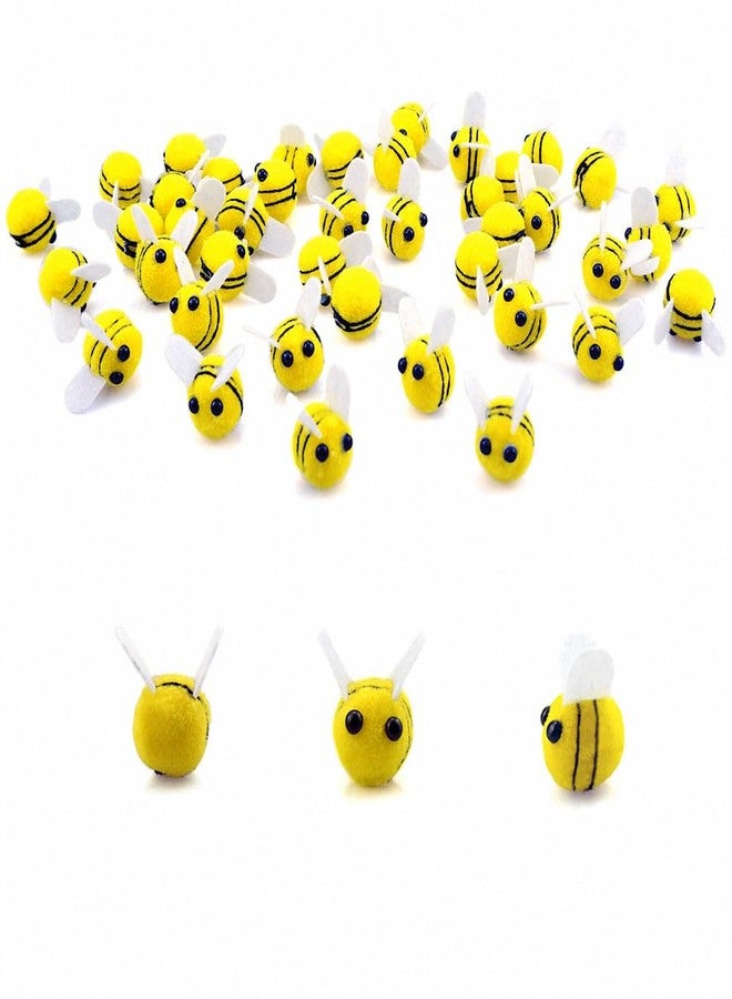 SaktopDeco 40 PCS Wool Felt Bees Felt for Crafts Mini Bee Plush Decor for Baby Shower Decorations Clothing Hat DIY Crafts - Image 1