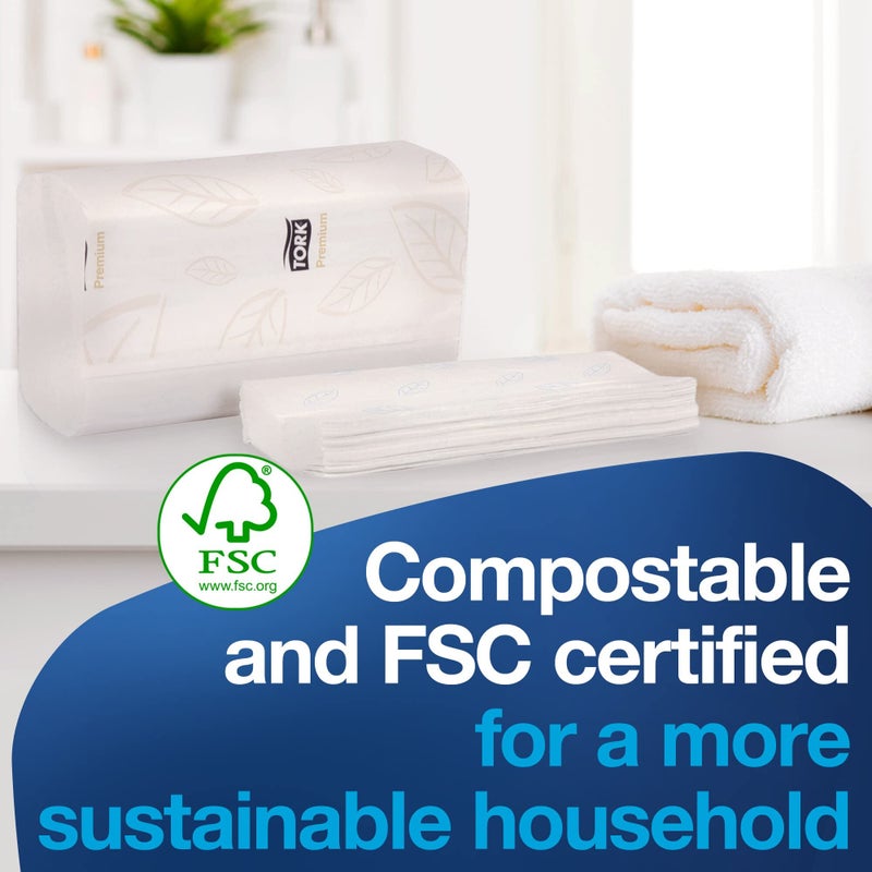 Tork Soft Xpress Multifold Paper Hand Towels White, H2 System Compatible 16 Packs X 135 Towels Each (MB579) - Image 5