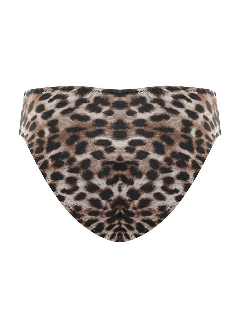 trendyol Leopard Print Bikini Bottom