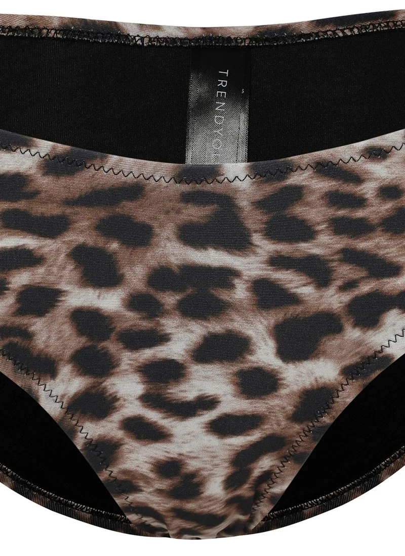 trendyol Leopard Print Bikini Bottom