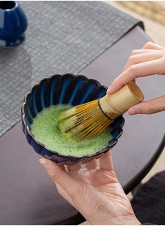 Super ZYouth Matcha Tea Set 6Pcs, Traditional Japanese Tea Set, Include Matcha Bowl, Matcha Bamboo Whisk, Scoop, Stainless Steel Tea Sifter, Whisk Holder, Tea Making Kit, Matcha tool, for Matcha Lovers, Blue  - Image 3
