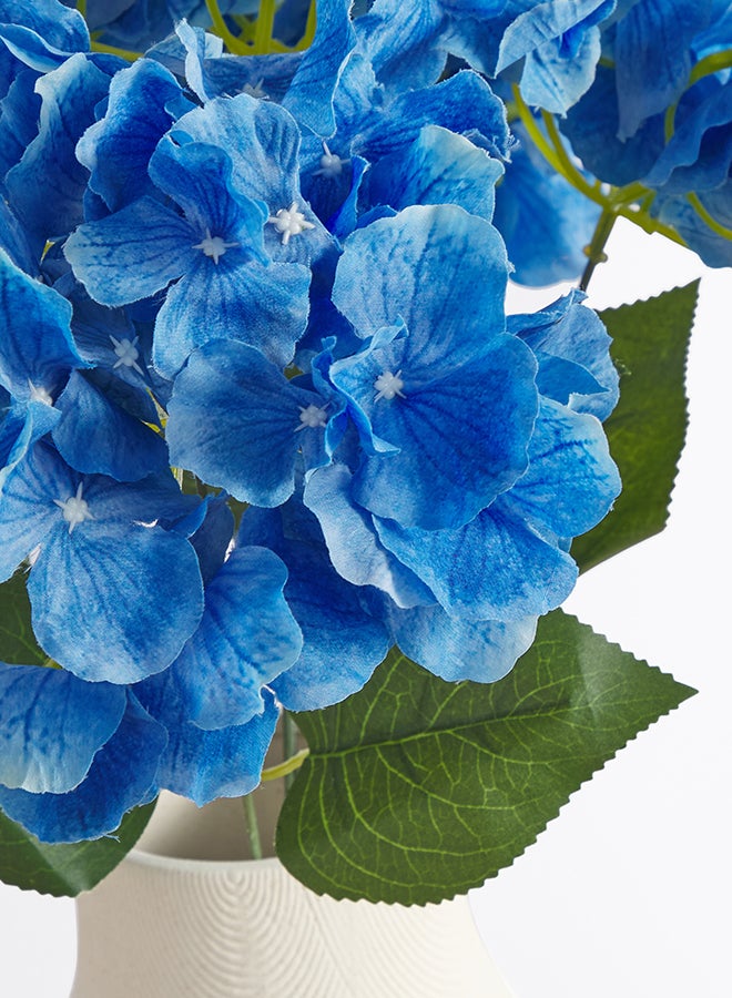 Noon East Hydrangea 1pc Flower Bunch with 5 buds – Blue | 43cm Artificial Flower Bunch | Ideal for Wedding, Living Room Decor, Hotel, Party Decoration, and DIY Décor - Image 2
