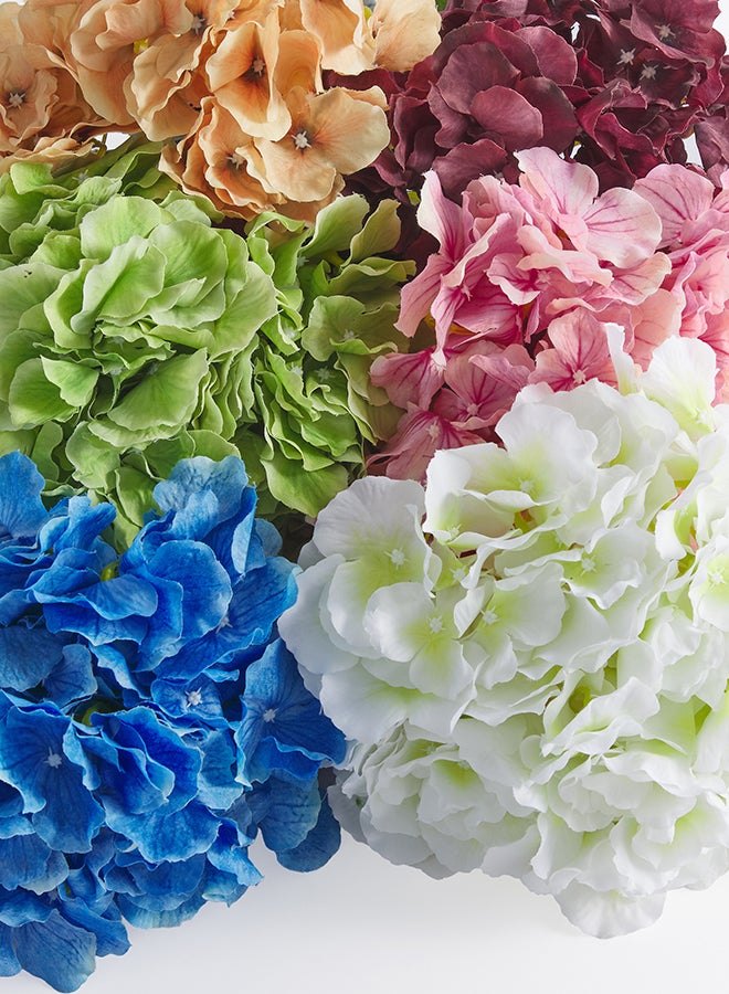 Noon East Hydrangea 1pc Flower Bunch with 5 buds – Blue | 43cm Artificial Flower Bunch | Ideal for Wedding, Living Room Decor, Hotel, Party Decoration, and DIY Décor - Image 4