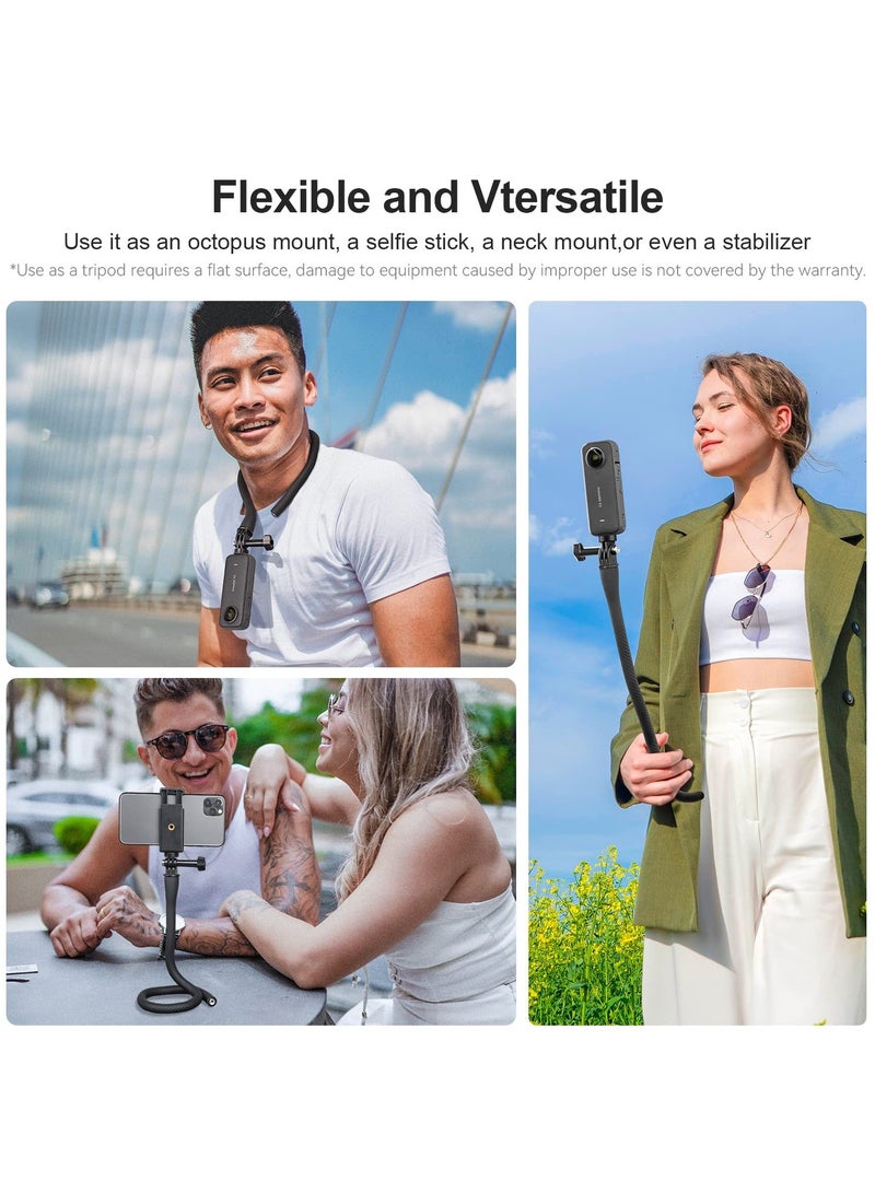 XiuWoo Long Gooseneck Flexible Clamp, Selfie Stick Extension Arm Bracket Mount Clamp for GoPro Phones Camera Tripod Stand Neck Holder Bike Motorcycle Boat Car Desk - Image 4