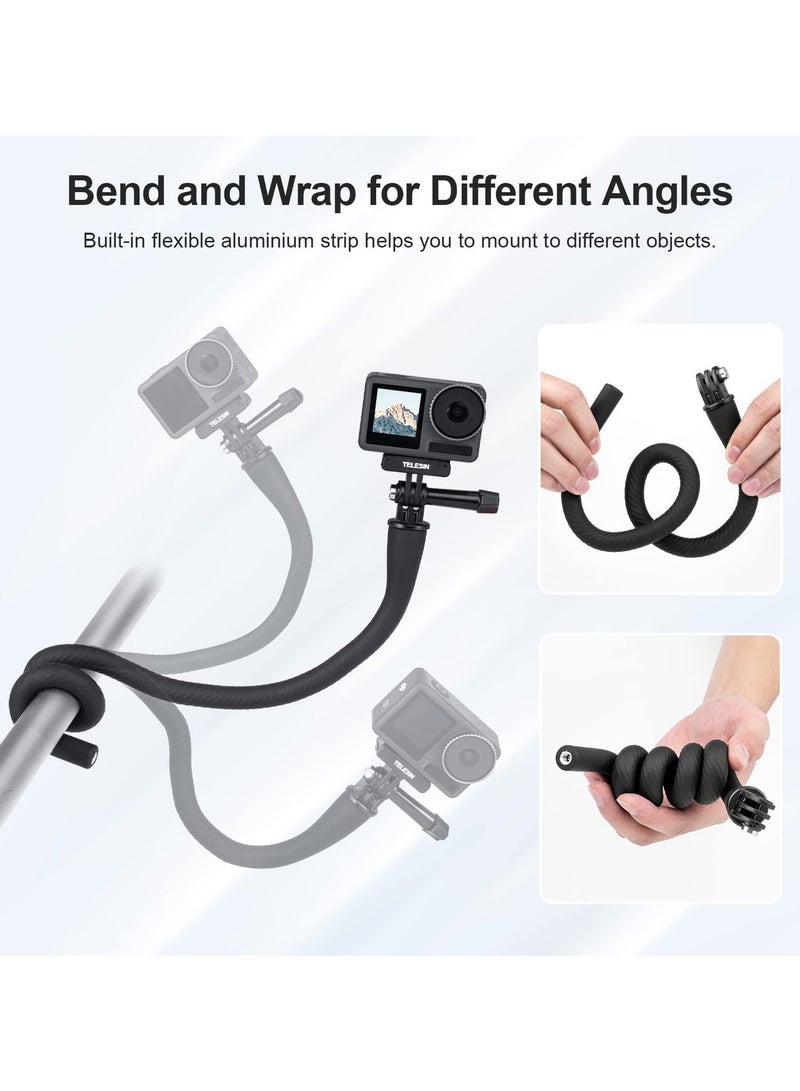 XiuWoo Long Gooseneck Flexible Clamp, Selfie Stick Extension Arm Bracket Mount Clamp for GoPro Phones Camera Tripod Stand Neck Holder Bike Motorcycle Boat Car Desk - Image 2