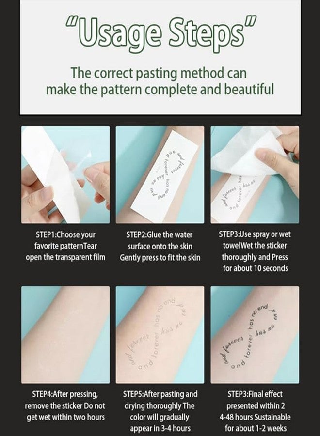 Dodxiaobeul 31 Sheets Temporary Tattoos for Women and Men Semi Permanent Temporary Tattoos Kit Realistic Hand Tattoos Stickers 100% Plant-Based Ink Lasts 1-2 Weeks - Image 3