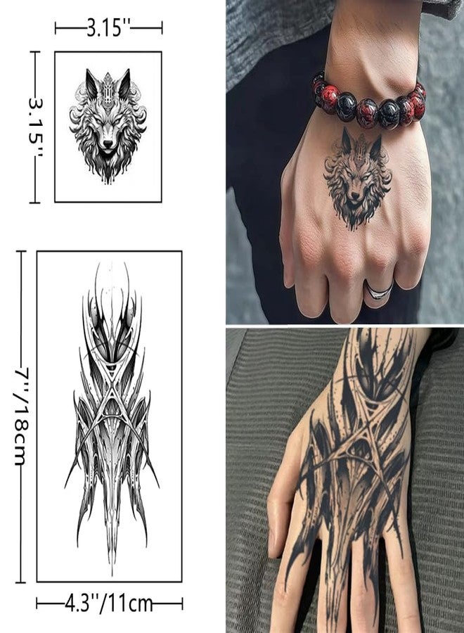 Dodxiaobeul 31 Sheets Temporary Tattoos for Women and Men Semi Permanent Temporary Tattoos Kit Realistic Hand Tattoos Stickers 100% Plant-Based Ink Lasts 1-2 Weeks - Image 2