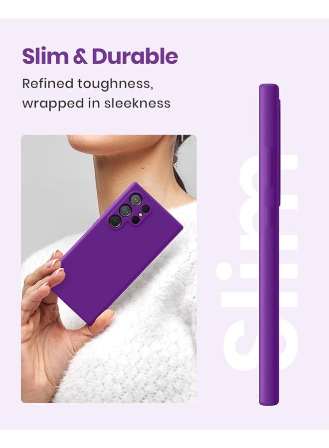 Lynacz Original for Samsung Galaxy S24 Ultra Silicone Case, Slim Fit Premium Liquid Silicone Shockproof Phone Cover, Upgraded Camera Protection and Microfiber Lining, Purple | Soft Liquid Silicone, Raised Camera Lens Protection, Multiple Neon Bright Colors, Microfiber Lining, Smooth Grip, Slim Fit - Image 3
