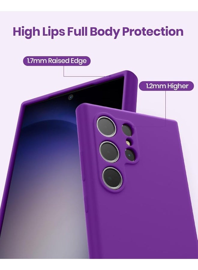 Lynacz Original for Samsung Galaxy S24 Ultra Silicone Case, Slim Fit Premium Liquid Silicone Shockproof Phone Cover, Upgraded Camera Protection and Microfiber Lining, Purple | Soft Liquid Silicone, Raised Camera Lens Protection, Multiple Neon Bright Colors, Microfiber Lining, Smooth Grip, Slim Fit - Image 2