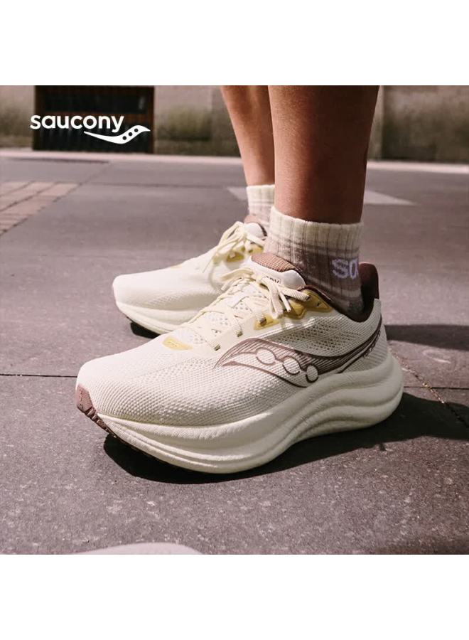 Saucony Triumph 23 Couples Cushioning Rebound Running Shoes Comfortable Sports Shoes Khaki Size 43 - Image 4