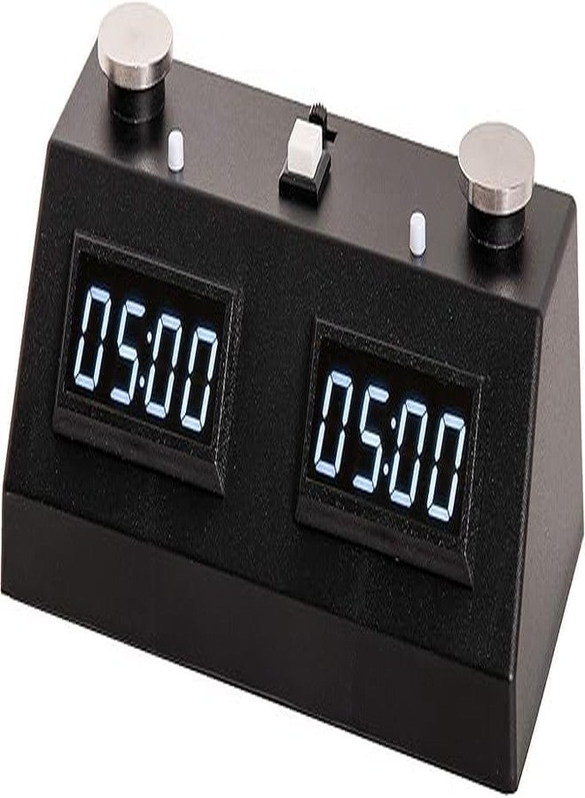 Zmartfun ZMF-II White LEDs/Black Case Digital Chess Clock with LED Display, Stainless Steel, Plastic Case - Image 1