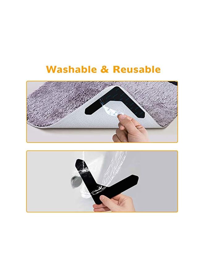 The Bros Rug Grippers for Area Rugs, 8 Pack Non Slip Rug L Shape Updated Gripper on Carpet for Area Rugs, Hardwood Floors, Tile Floors, Floor Mats, Black - Image 2