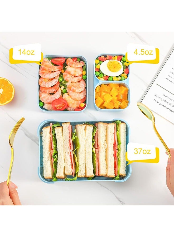 YelaJoy 3 in 1Lunch Box for Kids,BPA-Free,Food-Grade Plastic,3 Compartment Leak Proof Bento Box for Backpacks, Microwave & Dishwasher Safe, Food Storage Container for Work, Daycare, Child Back to School & Travel,Easy to Clean(Yellow,1700ML)  - Image 5