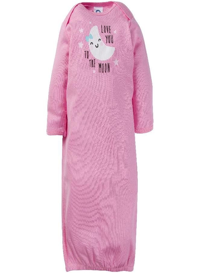 Gerber Gerber Unisex Baby Boy and Girls 4-Pack Sleeper Gown Clouds Preemie  - Image 2