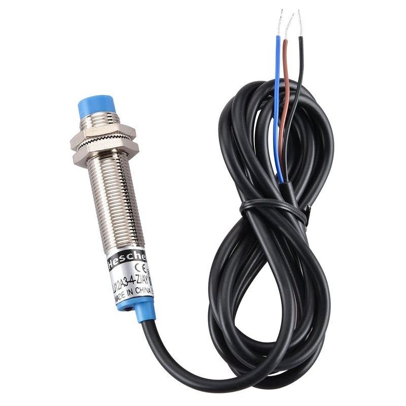 Heschen M12 Inductive Proximity Sensor Switch Non-Shield Type LJ12A3-4-Z/AY Detector 4mm 10-30VDC 200mA PNP Normally Closed(NC) 3 Wire - Image 2