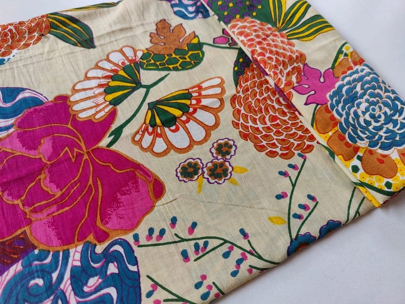 Kalap Floral Printed Cotton Cloth Materiel Indian Cotton Hand Block Print Fabric Running Jaipuri Hand Block Printed Women Dress Material Kurtis Natural 44 Inches Width 25 Meter Modal 1 - Image 4