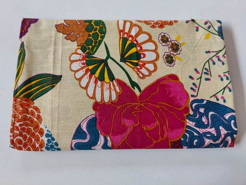 Kalap Floral Printed Cotton Cloth Materiel Indian Cotton Hand Block Print Fabric Running Jaipuri Hand Block Printed Women Dress Material Kurtis Natural 44 Inches Width 25 Meter Modal 1 - Image 1