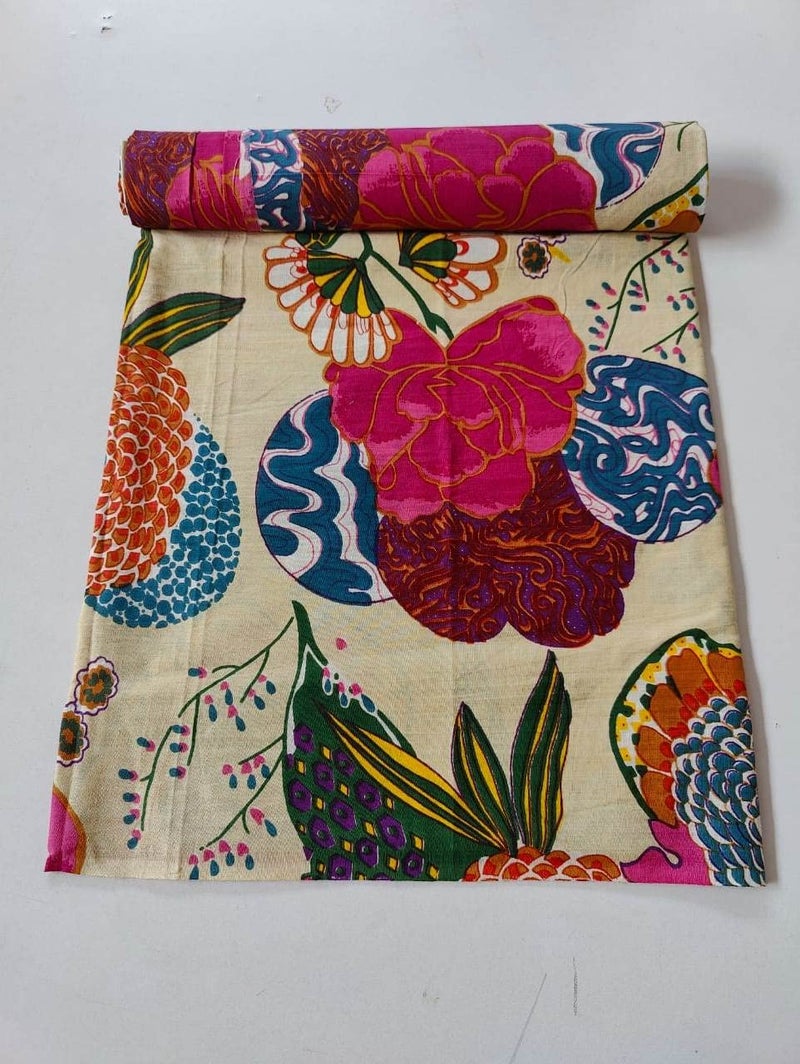 Kalap Floral Printed Cotton Cloth Materiel Indian Cotton Hand Block Print Fabric Running Jaipuri Hand Block Printed Women Dress Material Kurtis Natural 44 Inches Width 25 Meter Modal 1 - Image 5