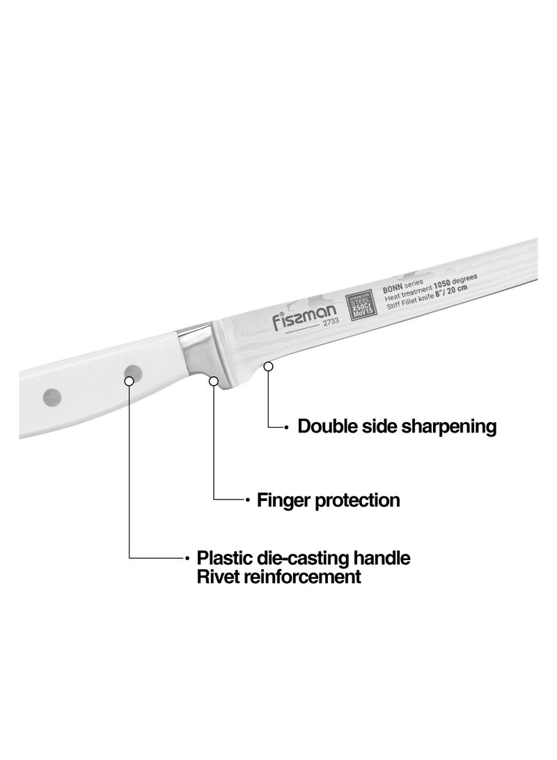 Fissman 8'' Stiff Fillet Bonn Series, with Sharp Blade and Sturdy Non Slip Handle - Image 2