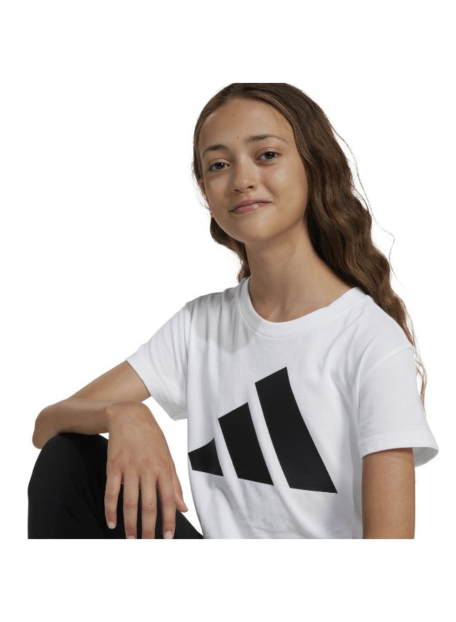 Adidas Jg Bl Tee 160 White Training T-Shirts For Junior 7-8Y - Image 5