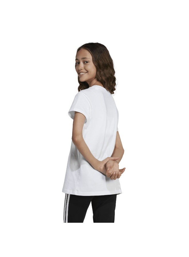 Adidas Jg Bl Tee 160 White Training T-Shirts For Junior 7-8Y - Image 3