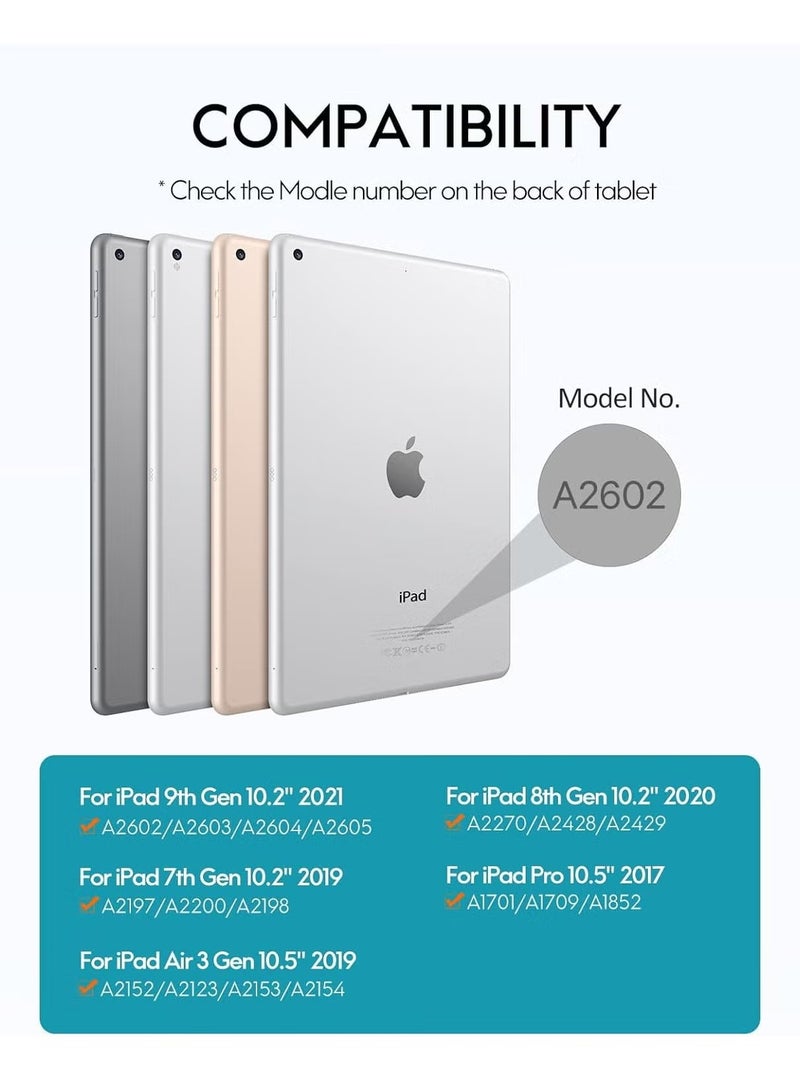 TIGER iPad Keyboard 9th Generation, Detachable Wireless Keyboard for iPad 8th/7th Gen 10.2 Inch, Smart Trackpad, Flip Stand Keyboard Case with Pencil Holder, Black | Compatible with iPad 9th/8th/7th Gen - Image 5