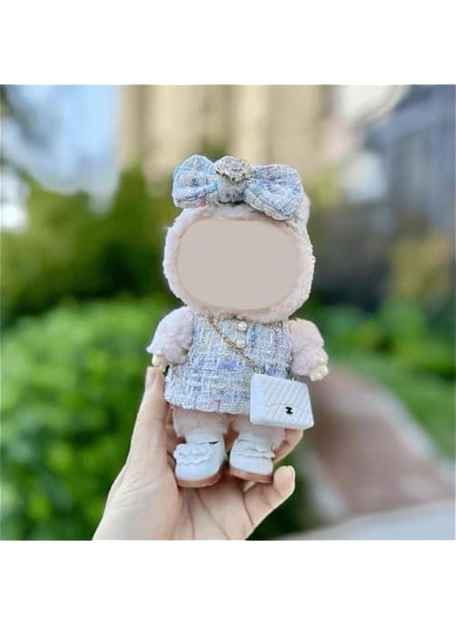 Labubu Clothes - Labubu Outfit,Chic Style Set for Labubu Dolls,17cm Doll Clothes Suitable for labubu Dolls Accessories，Shoes + 1 Clothes + 1 Bag + 1 Hairband(Style C)  - Image 1