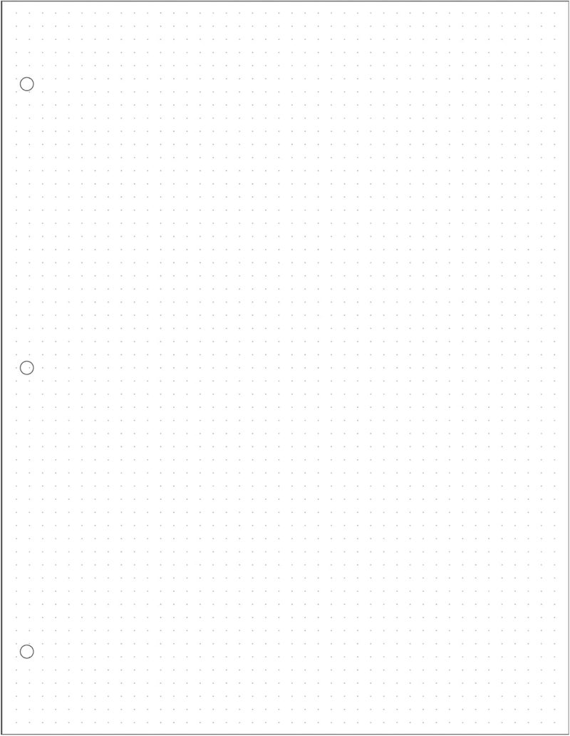 Zelten 2 Pack Letter 90 Sheets/180 Pages Dotted Loose Leaf Punched Paper Refills Paper for 3 Hole Binder Personal Organizer Diary Notebook Refillable Planner - Image 2