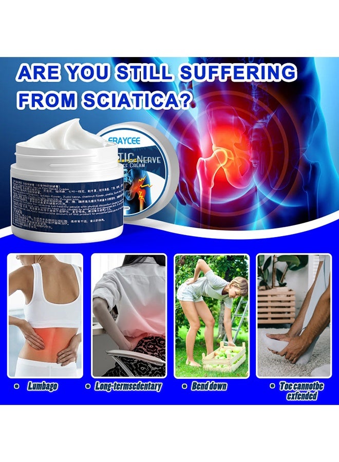 ERAYCEE Sciatic Nerve Cream, Sciatic Nerve Pain Reducing Cream, Relieve Leg Numbness And Pain, Soothing Massage Cream For Back Buttock, 10g*2pcs - Image 3