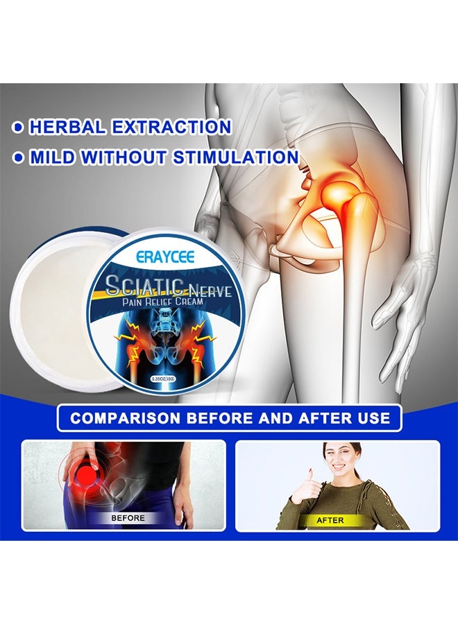 ERAYCEE Sciatic Nerve Cream, Sciatic Nerve Pain Reducing Cream, Relieve Leg Numbness And Pain, Soothing Massage Cream For Back Buttock, 10g*2pcs - Image 5