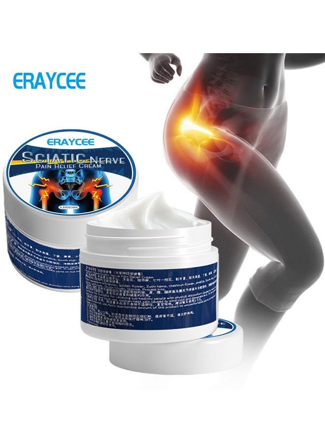 ERAYCEE Sciatic Nerve Cream, Sciatic Nerve Pain Reducing Cream, Relieve Leg Numbness And Pain, Soothing Massage Cream For Back Buttock, 10g*2pcs - Image 1