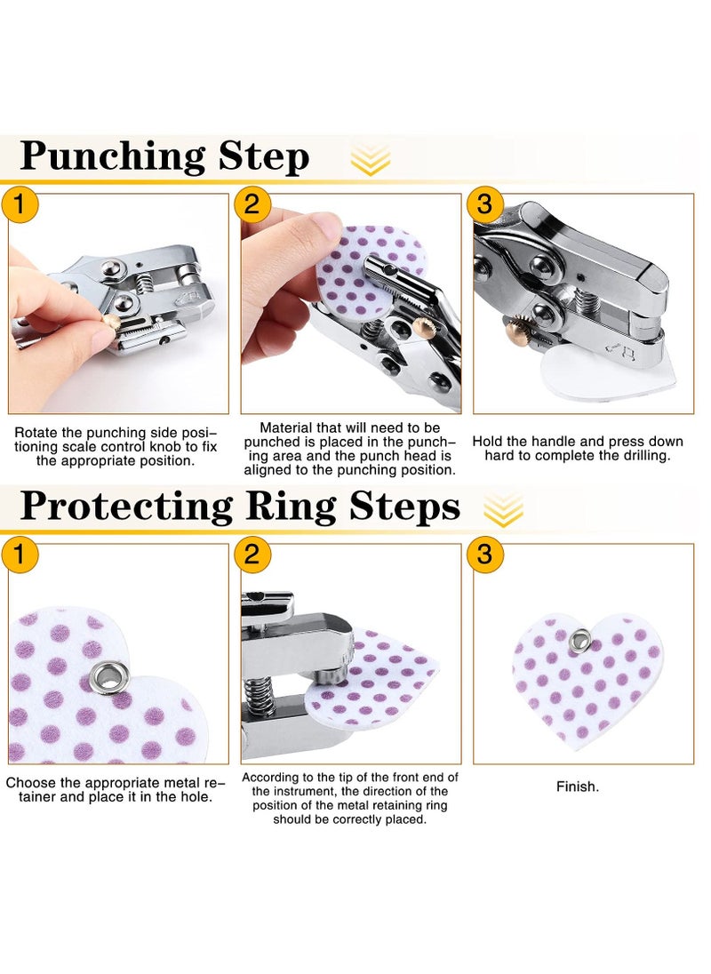 SYOSI - 3/16 Inch Grommet Tool Kit, Grommet Eyelet Plier Set, Eyelet Hole Punch Pliers Grommet Hand Press Pliers with 200 Pieces of Grommets Eyelets, Shoes Clothes Bags Craft Supplies - Image 1