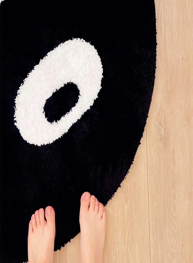 LEVINIS Funny Cute Eyes Bathroom Rugs, Black and White Rugs for Bathroom Non-Slip Washable Absorbent Shower Rug Bath Mat for Kids Room, Sink, Entry Way, Indoor Rug 23.5" - Image 4