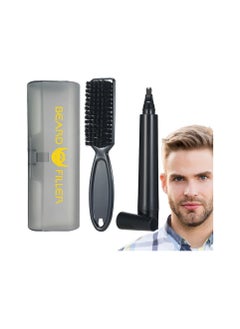 RATSAW Beard Filling Pen Waterproof Beard Pencil Filler for Men Sweatproof Moustache and Eyebrows Barber Pencil for Travel Natural Black  - Image 1