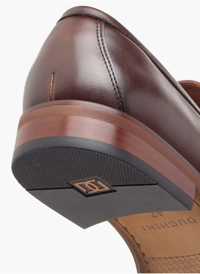 DUCHINI Men's Textured Slip-On Loafers