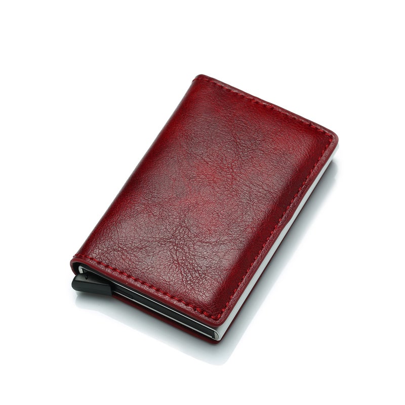 Manufacturer Rfid Shielded Anti-Theft Brush Ultra-Thin Credit Card Aluminum Alloy Card Holder Metal Men'S Multi-Card Slot Wallet - Image 5