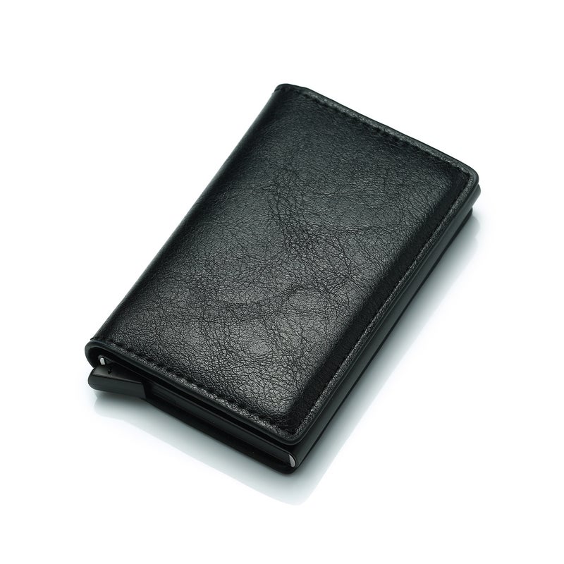 Manufacturer Rfid Shielded Anti-Theft Brush Ultra-Thin Credit Card Aluminum Alloy Card Holder Metal Men'S Multi-Card Slot Wallet - Image 4