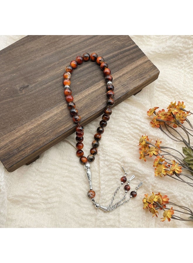 NIBEMINENT 33 Muslim Prayer Beads Red/10mm 