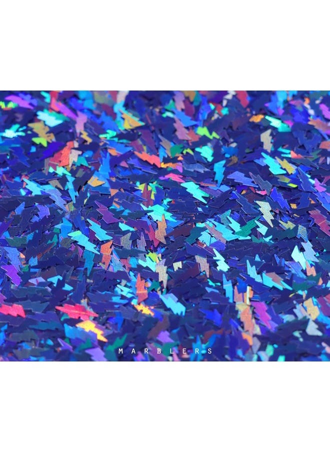 MARBLERS Cosmetic Grade Chunky Shape Glitter [Thunder] 0.11oz (3g) | Flake | Non-Toxic | Vegan | Cruelty-Free | Eyeshadow, Nail Polish, Nail Art | Festival, Rave & Party Makeup | Body & Face  - Image 5