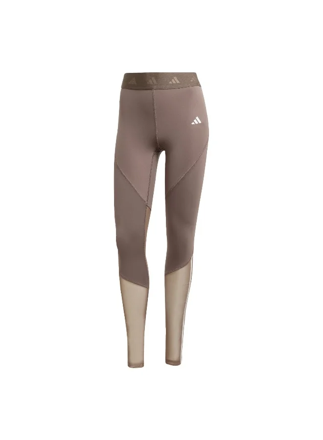 Adidas Hyglm 1/1 L Brown Training Tights For Women 2XS