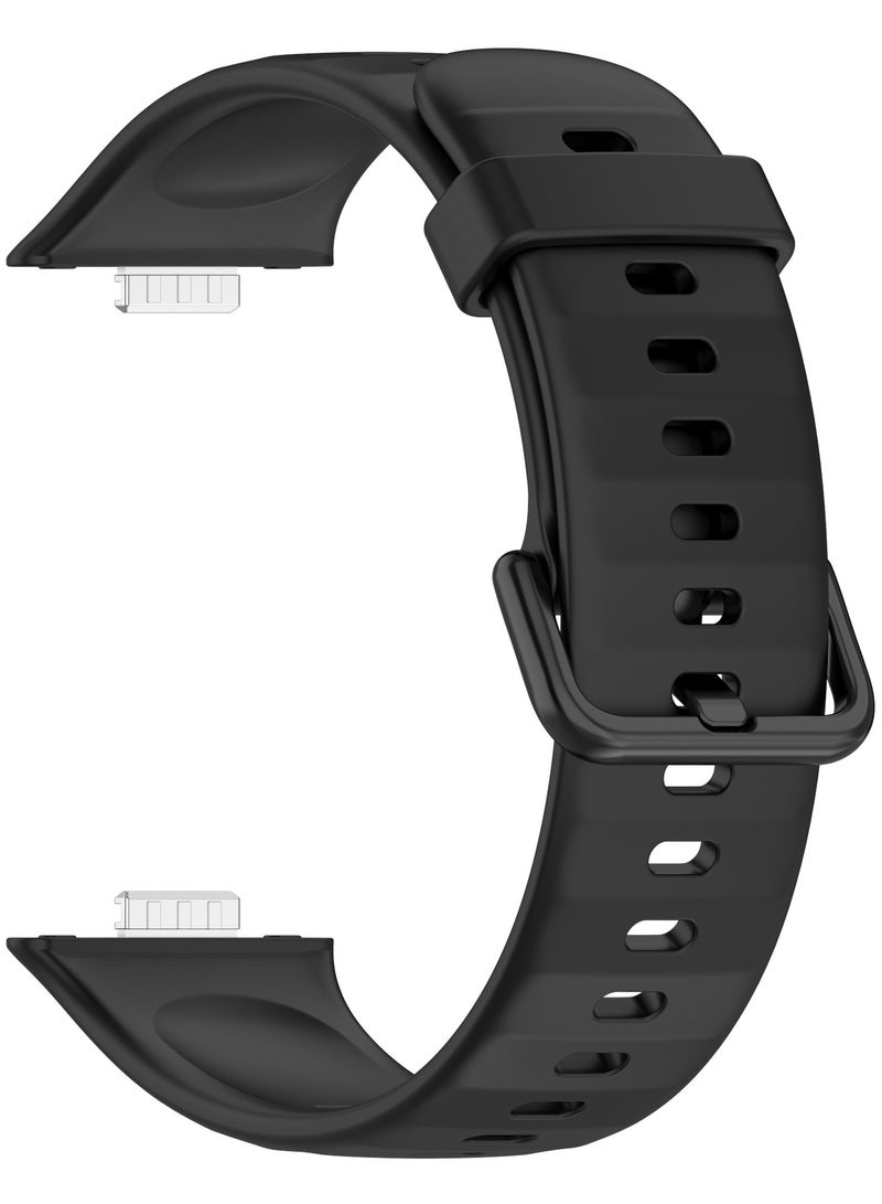 【for Huawei Watch Fit 3】 2 Pack Watch Band Soft Silicone Strap for Men Women Stylish Waterproof Watch Band  - Image 2