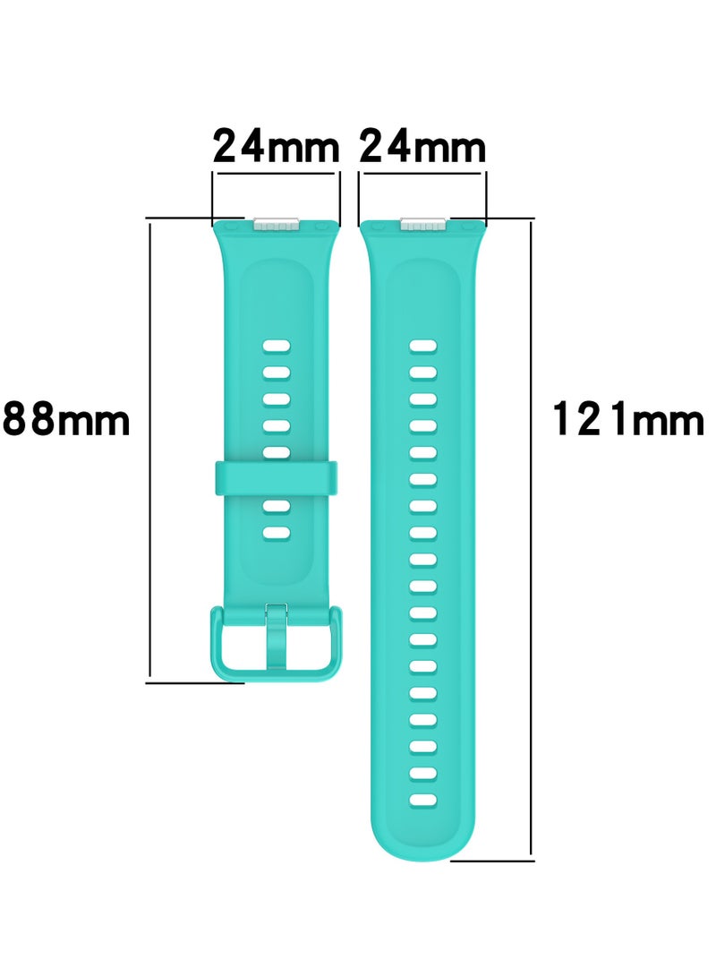 【for Huawei Watch Fit 3】 2 Pack Watch Band Soft Silicone Strap for Men Women Stylish Waterproof Watch Band  - Image 5