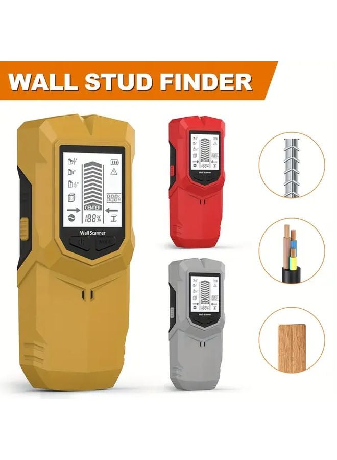 Gray 6 in 1 Wall Metal Detector Digital Display Heavy Duty Construction Battery Powered - Image 2