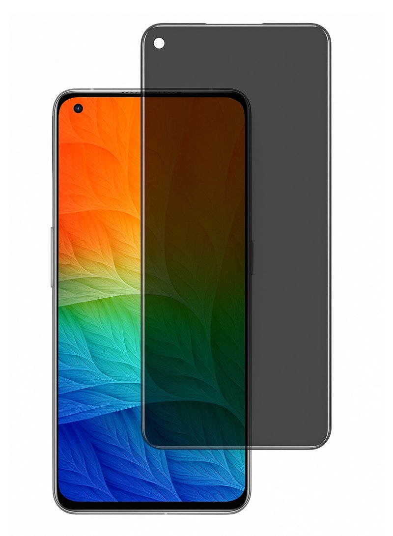 أوريجنال واقي شاشة الخصوصية لهاتف REALME 6 - زجاج مقسّى مضاد للكهرباء الساكنة مع خصوصية ESD، صلابة 9H، مضاد للتجسس، مقاوم للغبار، ملمس فائق النعومة - Image 1