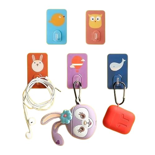 BELARO (Pack of-6 Strong Self Adhesive Hanger Wall Hooks Without Drill for Heavy Duty Items, Kitchen & Bathroom Accessories, Cloth, Spoon Hanging Suction Hook No Nails Sticker (Design-9) - Image 1