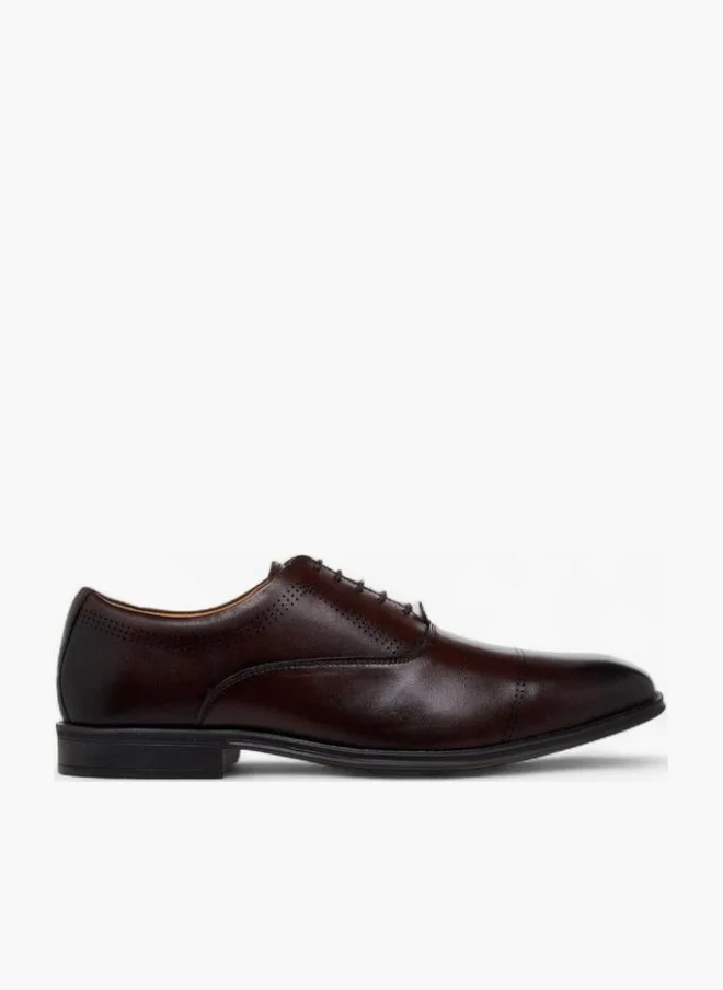 DUCHINI Men Lace-Up Leather Derby Shoes