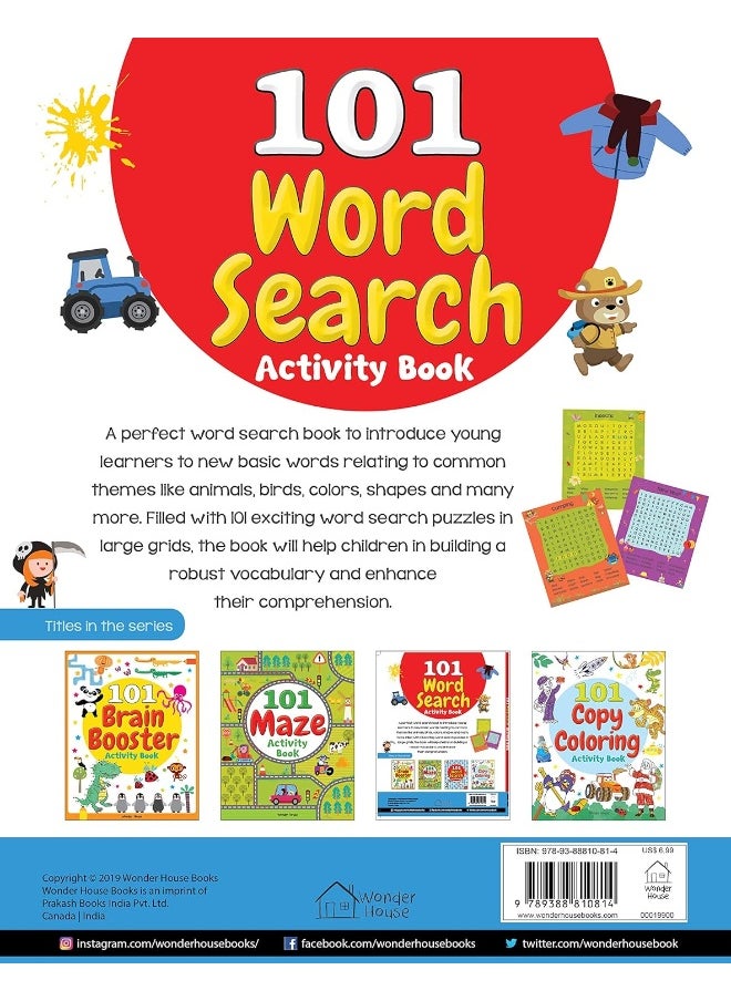 null - 101 Word Search Activity Book: Large Grid Word Search Puzzles for Kids With Attractive Illustrations - Image 1