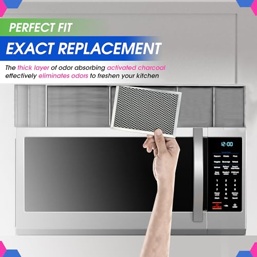 Bagean Microwave Charcoal Filter 8.7” x 6.23”- JX81B WB02X10733 Fits GE Microwave Filter Replacement- Carbon Charcoal Filters for Kitchen Air - Hood Vent Filters Absorbs Odors & Freshens the Air (2-Pack) - Image 5