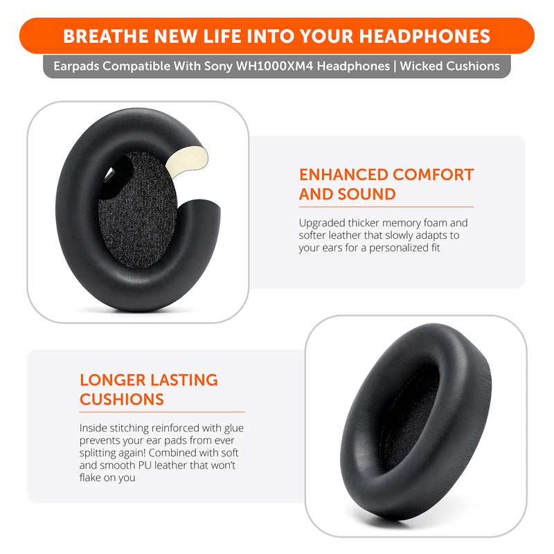 WC PadZ WH1000XM4 - Extra Thick Earpads for Sony WH1000XM4 - Image 5