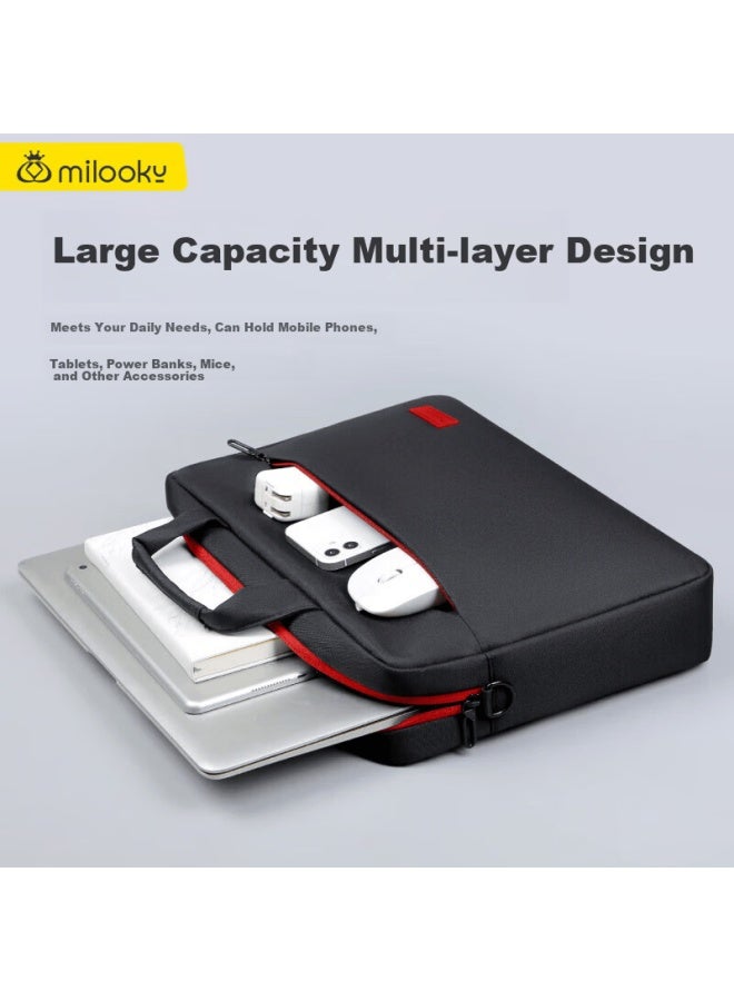Milooky Laptop Bag 15/16 Inch Large Capacity Shockproof Airbag Business Briefcase For Work And Travel - Image 3
